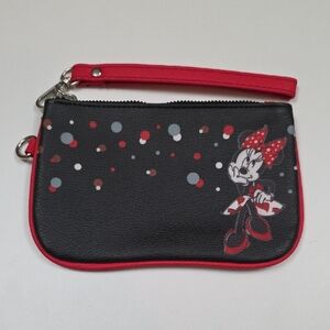 Disney Minnie Mouse Wristlet - Black And Red